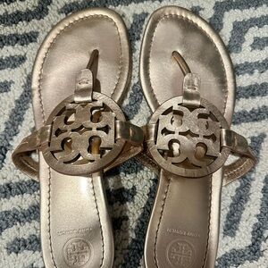 Tory Burch Bronze Logo Sandals